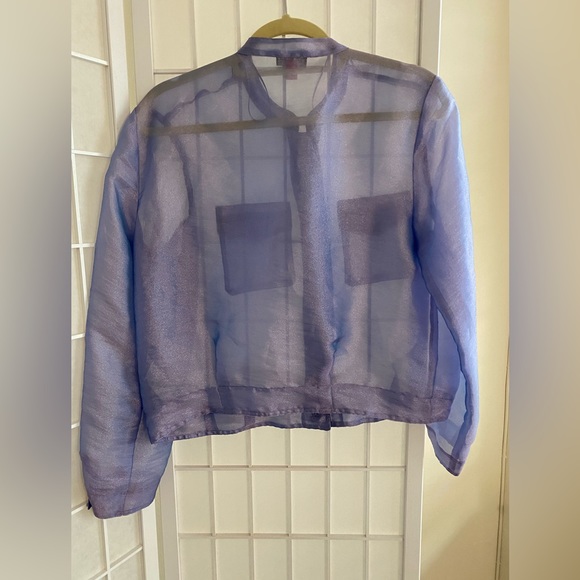 Vince Camuto, sheer button up top - Picture 4 of 4